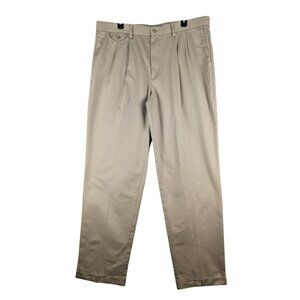 Dockers Pants Mens 38x34 Original Khaki Pleated Cuffed Pants Relaxed Fit NWT